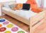 Kinderbett / Jugendbett Buche massiv Vollholz natur 115C, inkl. Lattenrost - 200 x 100 cm (L x B)