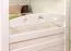Stockbett für Erwachsene "Easy Premium Line" K19/n inkl. 2 Schubladen und 2 Abdeckblenden, Kopf- und Fußteil mit Löchern, Buche Vollholz massiv Weiß - 90 x 200 cm (B x L), teilbar