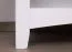 Weißes schmales Bücherregal mit 5 Fächern Lagopus 102, Kiefer Vollholz, 1 Schublade, 200 x 60 x 42 cm, schwarze Griffe, elegantes Design