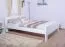 Doppelbett "Easy Premium Line" K6 in Überlänge, 160 x 220 cm Buche Vollholz massiv weiß lackiert