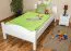 Kinderbett 100 x 200 cm | Massivholz: Buche | Weiß Lackiert Abbildung