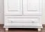 Kleiderschrank | 2 Drehtüren | 1 Schublade | 4 Fächer | mit Kleiderstange | 80 cm breit | Massivholz | Farbe: Weiß Abbildung