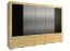Kleiderschrank, Breite: 303 cm, Farbe: Eiche / Schwarz Abbildung
