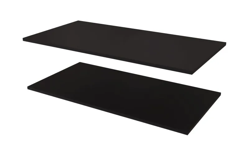 Holzeinlegeboden für Kleiderschrank | 4er Set | Farbe: Schwarz | für Schränke mit der Breite: 200 cm