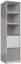 Regal Alwiru 07, Farbe: Kiefer Weiß / Grau - 197 x 50 x 44 cm (H x B x T)