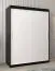 Schiebetürenschrank / Kleiderschrank Bisaurin 3A, Farbe: Schwarz / Weiß matt - Abmessungen: 200 x 150 x 62 cm ( H x B x T)