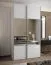 Kleiderschrank / Schiebetürenschrank | Spiegel | 6 Fächer | 2 Schiebetüren | 245,5 x 140 x 64 cm | 2 Kleiderstangen | Soft-Close-Funktion | Farbe: Weiß
