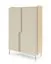 Wohnzimmer Set B | 3-teilig | Farbe: Eiche Mavelie / Macadamia | Push-to-open Funktion | Beine aus Metall | 1 Sideboard | 1 Highboard | 1 Kommode