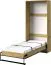 Schrankbett / Jugendbett Garian 19 vertikal, Farbe: Eiche / Grau - Liegefläche: 90 x 200 cm (B x L)
