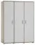 150 cm breiter Kleiderschrank mit 3 Türen | Farbe: Eiche / Weiß Abbildung