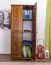 Kleiderschrank | 2 Drehtüren | 4 Fächer | mit Kleiderstange | 80 cm breit | Massivholz | Farbe: Eiche Abbildung