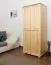 Landhaus-Stil Kiefer-Kleiderschrank, Farbe: Natur 190x80x60 cm Abbildung
