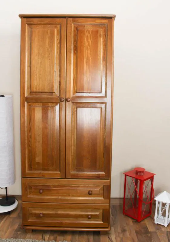 Schlafzimmerschrank, Farbe: Eiche 190x80x60 cm Abbildung