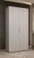 Kleiderschrank / Drehtürenschrank Korab 11, Farbe: Kaschmir, Griffe: Gold, ein Fach, 1 Meter breit, eine Kleiderstange, Soft-Close-Funktion, zwei Türen