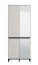 Garderobenschrank | 2 Spiegeltüren | Farbe: Kaschmir | 9 Fächer | Maße: 80 x 40 x 205,5 cm | 4 Drehtüren | ABS-Kanten | für den Vorraum