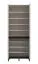 Garderobenschrank | 2 Spiegeltüren | Farbe: Kaschmir | 9 Fächer | Maße: 80 x 40 x 205,5 cm | 4 Drehtüren | ABS-Kanten | für den Vorraum