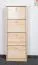 Schuhkipper Kiefer Holz massiv, Farbe: Natur 150x58x29 cm, Schuhschrank Schuhkommode