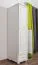Dielenschrank Kiefer, Farbe: Weiß 190x47x60 cm