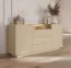 Kommode | Farbe: Kakao / Eiche Cremona | 2 Drehtüren | inkl. LED-Beleuchtung | 5 Fächer | 176 x 40 x 83 cm | Push-to-open Funktion | Sideboard | 3 Schubladen
