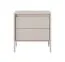 Nachtkommode Balta 13 | Farbe: Beige | zwei Schubladen | Push-to-open Funktion | Maße: 56 x 53,5 x 39,5 cm | ABS-Kantenschutz | für Schlafzimmer