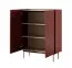 Elegante Kommode in Keramikrot / Eiche Cascob 03, 122 x 97 x 37 cm, mit 3 Fächern und Soft Close System, hochwertig verarbeitet, gut kombinierbar