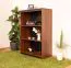Regal Mojokerto 11, Farbe: Walnuss / Schwarz - Abmessungen: 121 x 80 x 39 cm (H x B x T)