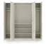 Kleiderschrank | Drehtürenschrank | 4-türig | 200 x 61 x 210 cm | Farbe: Kaschmir | 3 Kleiderstangen | 7 Fächer | ABS-Kanten | Edegem 01