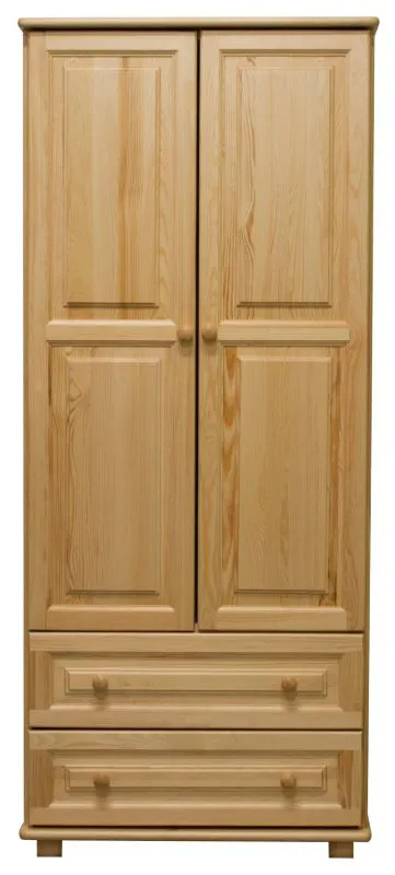 Kleiderschrank, Farbe: Natur 190x80x60 cm Abbildung