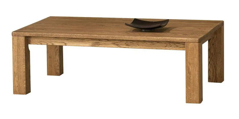Couchtisch teilmassiv Farbe: Braun 39x120x75 cm Abbildung