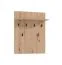 Schlichte Garderobe mit sechs Haken Paduna 03, Farbe: Eiche Artisan, eine Ablagefläche, ABS-Kantenschutz, Maße: 83 x 66 x 19,5 cm, für den Vorraum