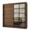 Kleiderschrank | Farbe: Walnuss Warmia | 10 Fächer | 2 Kleiderstangen | hochwertig Verarbeitet | 200 x 62 x 200 cm | Schiebetürenschrank | dekorative Spiegeltür
