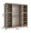 Schiebetürenschrank | Kaschmir | 10 Fächer | 2 Kleiderstangen | hochwertig Verarbeitet | 180 x 62 x 200 cm | Kleiderschrank | Spiegeltür | modernes Design