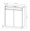 Kommode | Farbe: Beige / Eiche Cremona | 2 Drehtüren | inkl. LED-Beleuchtung | 7 Fächer | 103 x 40 x 119 cm | Push-to-open Funktion | Highboard | ABS-Kanten