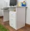 Schreibtisch Kiefer massiv Vollholz weiß Junco 189 - Abmessung 75 x 110 x 55 cm