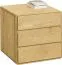 Nachtkommode Fazenda 26, Farbe: Natur, Eiche teilmassiv – 61 x 50 x 44 cm (H x B x T)