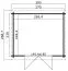 Gartenhaus G276 Natur - 28 mm Blockbohlenhaus, Grundfläche: 6,05 m², Pultdach