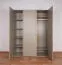 Moderner Kleiderschrank Fricourt 01, Mintgrün / Eiche dunkel, 195 x 145 x 50 cm, mit 9 Fächern und 2 Kleiderstangen, ABS-Kanten, robust und langlebig