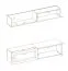 Wohnwand mit Bio-Ethanol Kamin Bjordal 12, Farbe: Eiche Flagstaff / Anthrazit - Abmessungen: 180 x 180 x 40 cm (H x B x T), mit Push-to-open Funktion