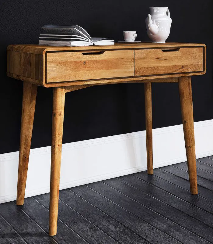 Schminktisch Timaru 18 Wildeiche massiv geölt - Abmessungen: 81 x 90 x 40 cm (H x B x T)