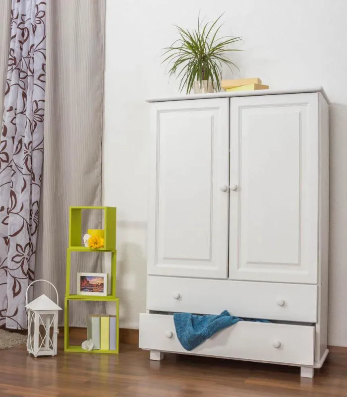 Flurschrank Kiefer, Farbe: Weiß 139x90x42 cm Abbildung