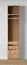 Offener Kleiderschrank | 2 Innenschubladen | Farbe: Eiche Puccini | 1 Kleiderstange | 1 Fach | 51,5 x 55 x 234 cm | 2 Schubladen | schmaler Schrank