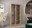 Schiebetürenschrank / Kleiderschrank Bisaurin 1C mit Spiegel, Farbe: Eiche Sonoma / Weiß matt - Abmessungen: 200 x 100 x 62 cm ( H x B x T)