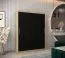 Schiebetürenschrank / Kleiderschrank Bisaurin 3A, Farbe: Eiche Sonoma / Schwarz - Abmessungen: 200 x 150 x 62 cm ( H x B x T)
