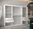 Schiebetürenschrank / Kleiderschrank Polos 06 mit Spiegel, Farbe: Weiß matt - Abmessungen: 200 x 250 x 62 cm (H x B x T)
