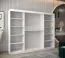 Schiebetürenschrank / Kleiderschrank Guajara 06 mit Spiegel, Farbe: Weiß matt / Eiche Sonoma - Abmessungen: 200 x 250 x 62 cm (H x B x T)