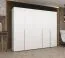 Kleiderschrank 2,5 Meter breit Eiger 37, Farbe: Weiß, Soft-Close-Funktion, Drehtürenschrank, Griffe: Kaschmir, drei Fächer, drei Kleiderstangen, für Schlafzimmer