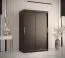 Kleiderschrank mit schlichter Form Liskamm 08, Farbe: Schwarz matt - Abmessungen: 200 x 120 x 62 cm (H x B x T), mit zwei Türen