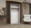 Kleiderschrank / Drehtürenschrank mit Soft-Close-Funktion Eiger 01, Farbe: Eiche Artisan, eine Kleiderstange, Griffe: Schwarz, 1 Meter breit, ein Fach