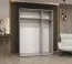 Drehtürenschrank mit zwei Kleiderstangen Eiger 13, Farbe: Eiche Artisan, 1,5 Meter breit, Kleiderschrank, Griffe: Kaschmir, zwei Fächer, drei Türen, Soft-Close