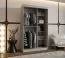Kleiderschrank | Kaschmir | 1 Spiegeltür | 120 x 62 x 200 cm | 2 Kleiderstangen | Moderne Details | 5 Fächer | Zuverlässiges Gleitsysteme